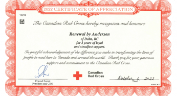 Red Cross Certificate of Appreciation